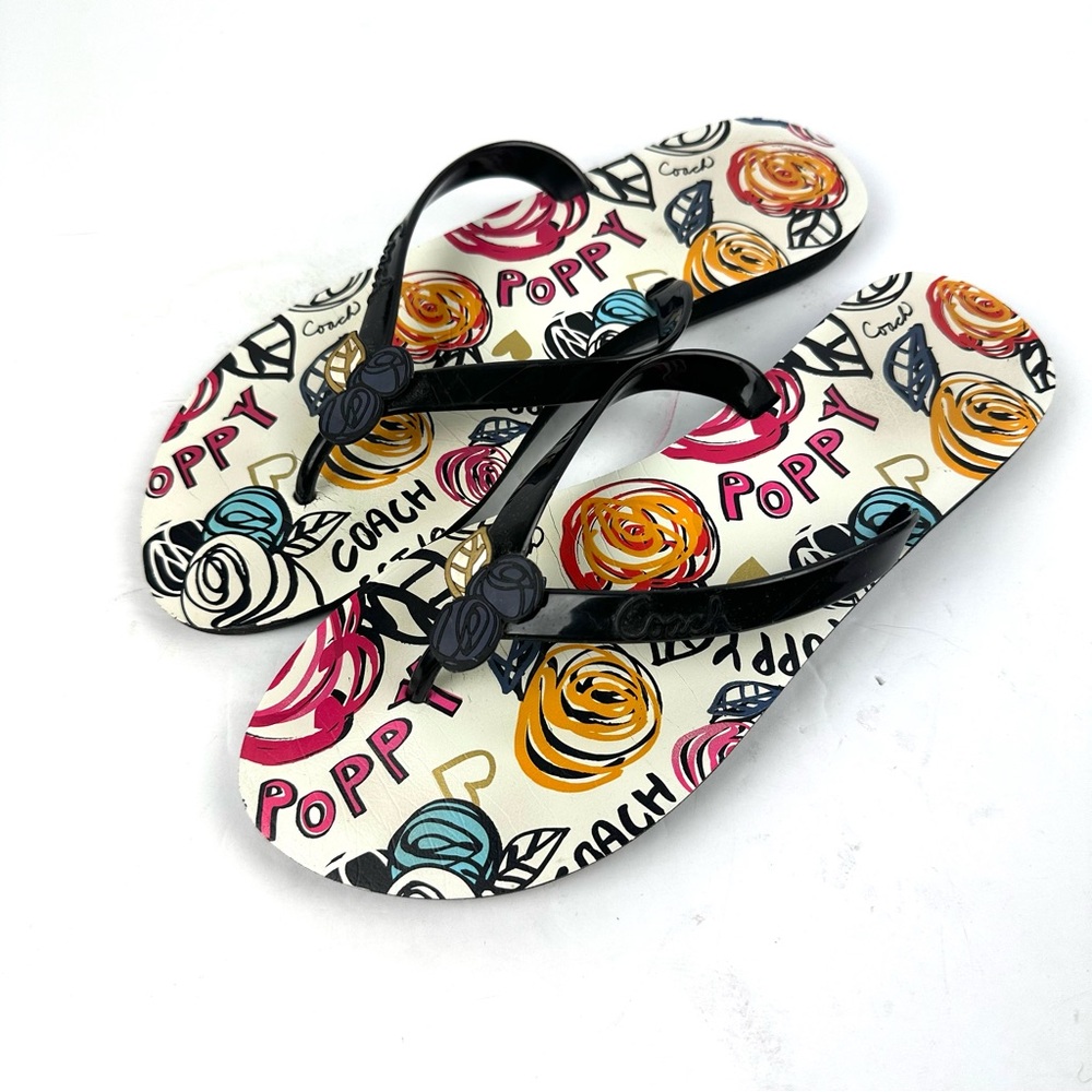 Coach Women's Floral Flip Flops - Multicolor